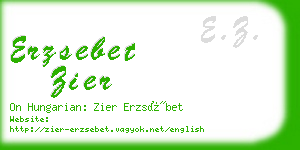 erzsebet zier business card